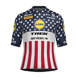 SANTINI Cycling short sleeve jersey - LIDL TREK 2026 NATIONAL CHAMPION US