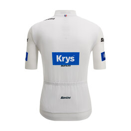SANTINI Cycling short sleeve jersey - TOUR DE FRANCE - WHITE JERSEY - white