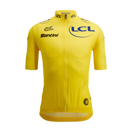 SANTINI Cycling short sleeve jersey - TOUR DE FRANCE - YELLOW JERSEY - yellow