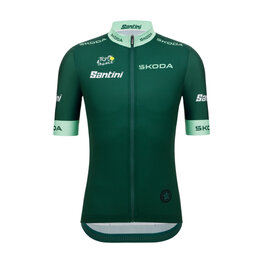 SANTINI Cycling short sleeve jersey - TOUR DE FRANCE - GREEN JERSEY - green