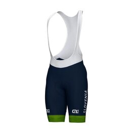 ALÉ Cycling bib shorts - SLOVENIAN FEDERATION PRIME 2024 - blue/green