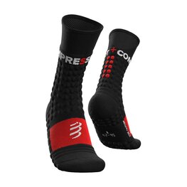 COMPRESSPORT Cyclingclassic socks - PRO RACING WINTER RUN - black/red
