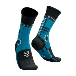 COMPRESSPORT Cyclingclassic socks - PRO RACING WINTER TRAIL - light blue/blue
