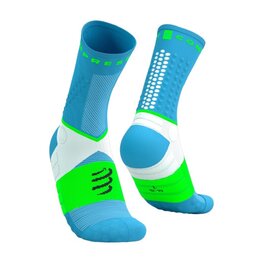 COMPRESSPORT Cyclingclassic socks - ULTRA TRAIL SOCKS V2.0 - blue/green