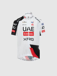 PISSEI Cycling short sleeve jersey - UAE TEAM EMIRATES - XRG 2026 REPLICA JUNIOR - white/black/red
