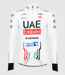 PISSEI Cycling winter long sleeve jersey - UAE TEAM EMIRATES 2024 - white