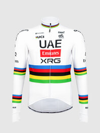 PISSEI Cycling summer long sleeve jersey - TADEJ POGACAR WORLD CHAMP REPLICA - white