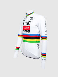 PISSEI Cycling summer long sleeve jersey - TADEJ POGACAR WORLD CHAMP REPLICA - white
