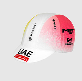 PISSEI Cycling hat - UAE TEAM EMIRATES - GIRO + TOUR 24 - white/pink/yellow