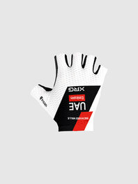 PISSEI Cycling fingerless gloves - UAE TEAM EMIRATES 2026 REPLICA - white/red/black