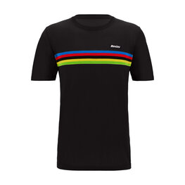 SANTINI Cycling short sleeve t-shirt - UCI WORLD CHAMPION - black