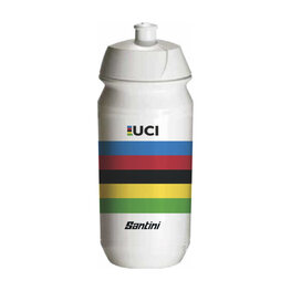 SANTINI Cycling water bottle - UCI - white/multicolour