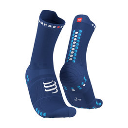 COMPRESSPORT Cyclingclassic socks - PRO RACING V4.0 RUN HIGH - blue