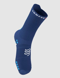 COMPRESSPORT Cyclingclassic socks - PRO RACING V4.0 RUN HIGH - blue