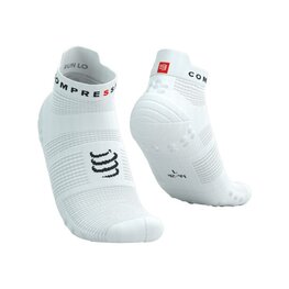 COMPRESSPORT Cycling ankle socks - PRO RACING SOCKS V4.0 RUN - white