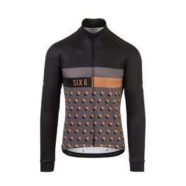 AGU Cycling winter long sleeve jersey - SIX6 DOT WINTER - black/brown