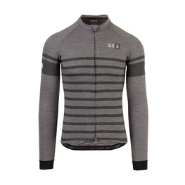 AGU Cycling winter long sleeve jersey - SIX6 MERINO WINTER - grey/black