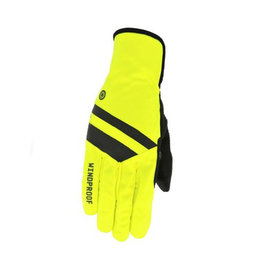 AGU Cycling long-finger gloves - WINDPROOF - black/yellow