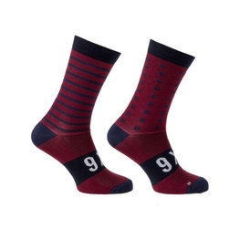 AGU Cyclingclassic socks - SIX6 MERINO - blue/bordeaux
