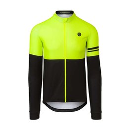 AGU Cycling winter long sleeve jersey - DUO WINTER - black/yellow