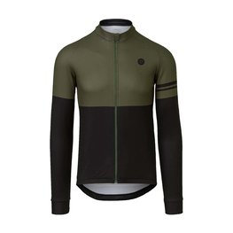 AGU Cycling winter long sleeve jersey - DUO WINTER - black/green