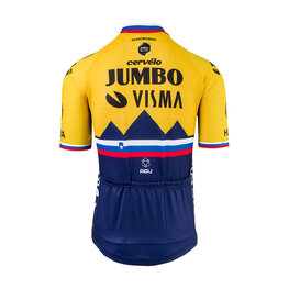 AGU Cycling short sleeve jersey - JUMBO-VISMA 2021 - blue/yellow