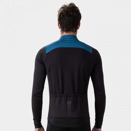 ALÉ Cycling thermal jacket - FONDO 2.0 SOLID - blue/black
