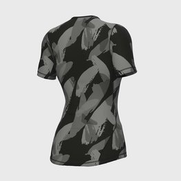 ALÉ Cycling short sleeve t-shirt - BRUSH INTIMO LADY - black/grey