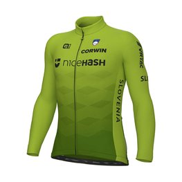 ALÉ Cycling winter long sleeve jersey - SLOVENIA NATIONAL 23 - green