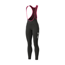 ALÉ Cycling long bib trousers - WINTER LADY - black