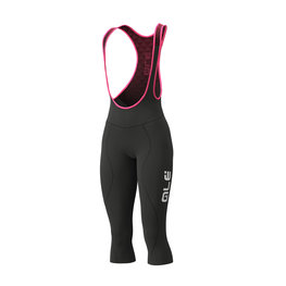 ALÉ Cycling 3/4 length bib shorts - WINTER LADY - black