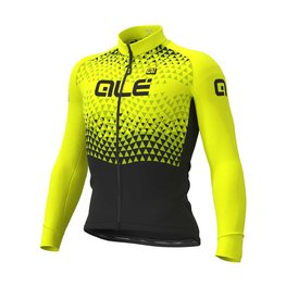 ALÉ Cycling winter long sleeve jersey - SUMMIT WINTER - black/yellow