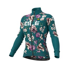 ALÉ Cycling winter long sleeve jersey - FIORI LADY WINTER - green
