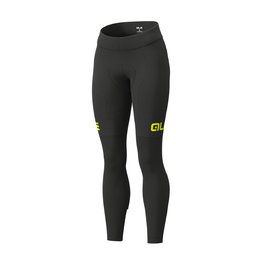 ALÉ Cycling long trousers withot bib - BLEND LADY WINTER - black/yellow