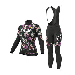 ALÉ Cycling winter set - FIORI LADY WINTER - black