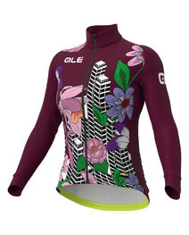 ALÉ Cycling winter long sleeve jersey - PR-R CITY LADY WNT - bordeaux