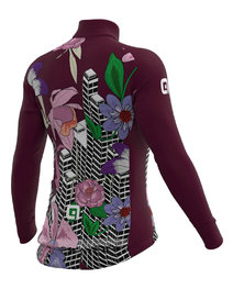 ALÉ Cycling winter long sleeve jersey - PR-R CITY LADY WNT - bordeaux