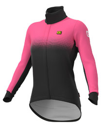 ALÉ Cycling thermal jacket - PR-S GRADIENT LADY - black/pink