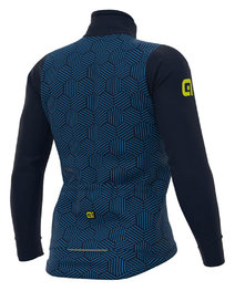 ALÉ Cycling thermal jacket - SOLID CROSS - blue