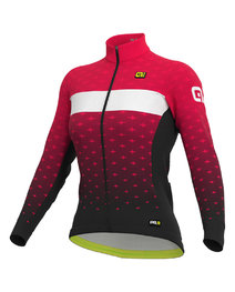 ALÉ Cycling winter long sleeve jersey - PR-R STARS LADY WNT - black/pink