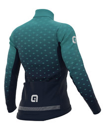 ALÉ Cycling winter long sleeve jersey - PR-R STARS LADY WNT - light blue/blue