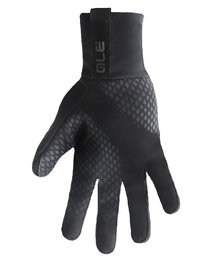 ALÉ Cycling long-finger gloves - SCIROCCO 2-IN-1 - black