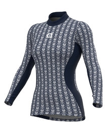 ALÉ Cycling long sleeve t-shirt - INTIMO CUBES LADY - blue