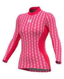 ALÉ Cycling long sleeve t-shirt - INTIMO CUBES LADY - pink