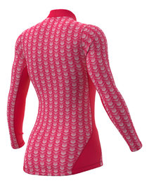 ALÉ Cycling long sleeve t-shirt - INTIMO CUBES LADY - pink