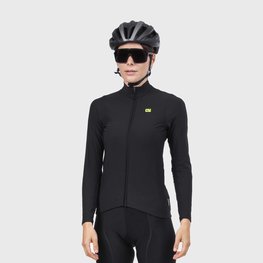 ALÉ Cycling winter long sleeve jersey - R-EV1 WARM RACE - black