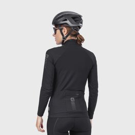 ALÉ Cycling winter long sleeve jersey - R-EV1 WARM RACE - black