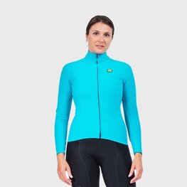 ALÉ Cycling winter long sleeve jersey - WARM RACE LADY WNT - turquoise