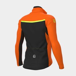 ALÉ Cycling rain jacket - KLIMATIK K-TORNADO - orange/black