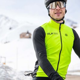 ALÉ Cycling thermal jacket - FONDO 2.0 PRAGMA - yellow/black